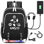 کیف و کاور لپ تاپ YOYOSHome Luminous Japanese Anime Cosplay Daypack Bookbag Laptop Bag Backpack School Bag with USB Charging Port (Naruto 3)