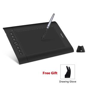 Huion H610 Pro V2 Graphics Drawing Tablet Tilt Function Battery Free Stylus with 8192 Pen Pressure and Hot Keys for Windows Mac 