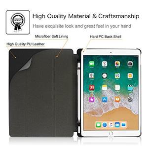 Fintie Case with Built-in Apple Pencil Holder for iPad Air 10.5" (3rd Gen) 2019 Pro 2017 [SlimShell] Ultra Lightweight Standing Protective Cover Auto Wake/Sleep, Navy 