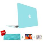 MacBook Case,Laptop Case,Plastic Hard Case,Only Compatible for MacBook 12 Inches Retina Display(A1534) with Keyboard Cover,Screen Protector,Cleaning Brush (Clear Blue)