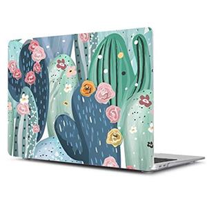 TwoL Transparent Hard Shell Case and Gradient Green Keyboard Cover Screen Protector for New MacBook Air 13 inch 2018 2019 Release Model:A1932 Cute Flamingo 