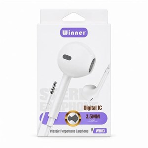 هندزفری سیمی وینر WH03 طرح ایرپاد جک 3.5mm کد 140676