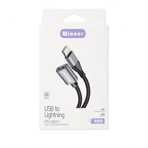 مبدل Lightning به OTG وینر WO09 انتقال دیتا کد 140673