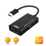 MHL Micro USB to HDMI, MHL to HDMI, Micro USB to HDMI Adapter with Video Audio Output, Micro USB to HDMI Converter 1080P HDTV （Black）
