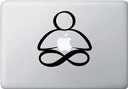 Lotus Position Infinity - Macbook or Laptop Vinyl Decal (Black) Copyright © Yadda-Yadda Design Co.