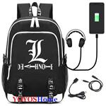 کیف و کاور لپ تاپ YOYOSHome Luminous Japanese Anime Cosplay Daypack Bookbag Laptop Bag Backpack School Bag with USB Charging Port (Death Note 2)