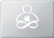 Yadda-Yadda Design Co. Lotus Position Infinity - MacBook or Laptop Vinyl Decal (White) Copyright