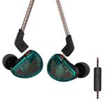 KZ AS10 Pure 5 Balanced Armature 5BA Earphone, Musician in Ear Monitor Headphone High Fidelity HiFi Headset (with Microphone, Green)