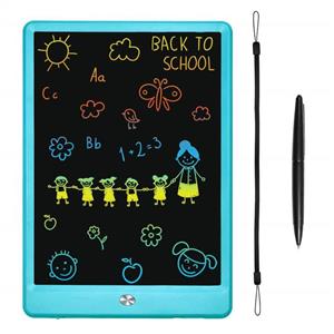 KURATU LCD Writing Tablets for Kids 10 inch Colorful Screen Electronic Drawing Pads Writing Board & Drawing Tablet Doodle Board Writing Tablets (Blue) 