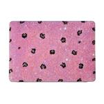 MacBook Air 13 Inch Bling Case 2018 2019 Released Model:A1932, Leopard Rhinestone Handmade Case Pink 3D Diamond Hard Shell Case with Keyboard Cover