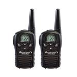 Midland - LXT118, FRS Walkie Talkies with Channel Scan - Up to 18 Mile Range Two Way Radio, Hands-Free VOX, Water Resistant (Pair Pack) (Black)