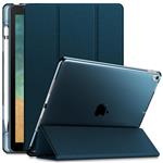 Infiland Case for iPad Air 3rd Generation 2019 / iPad Pro 10.5 2017, Translucent Frosted Back Smart Cover Case with Apple Pencil Holder,Navy