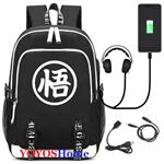 YOYOSHome Luminous Japanese Anime Cosplay Daypack Bookbag Laptop Bag Backpack School Bag with USB Charging Port (Dragon Ball Z 1)