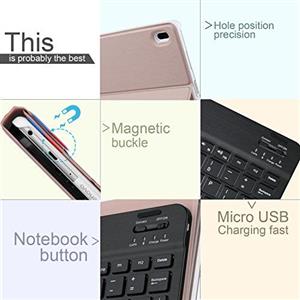 IVSO Keyboard Case for Lenovo TAB 4 10 Ultra Thin Detachable Wireless Stand Cover Tablet Rose Gold 
