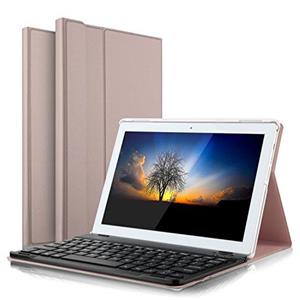 IVSO Keyboard Case for Lenovo TAB 4 10, Ultra-Thin Detachable Wireless Keyboard Stand Case/Cover for Lenovo TAB 4 10 Tablet(Rose Gold) 