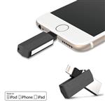 TEKQ [Apple MFI Certified] Swivel, 128G USB Flash Drive for iPhone Lightning Memory Expansion for iPhone iPad Mac Windows External Data Storage (Black Hairline Pattern)