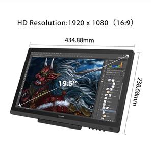 Huion KAMVAS GT-191 Drawing Tablets with IPS Screen 19.5 Inch 8192 Levels Pen Display for Windows and Mac PC 