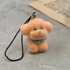 بند آویز کوچک موبایل و فلش مموری طرح سگ مخمل کیوت کد 169100
