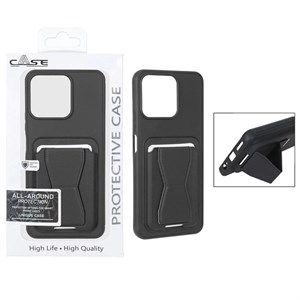 قاب گوشی Honor X7C آنر اورجینال PROTECTIVE CASE چرمی جاکارتی استندشو مگنتی مشکی کد 181175
