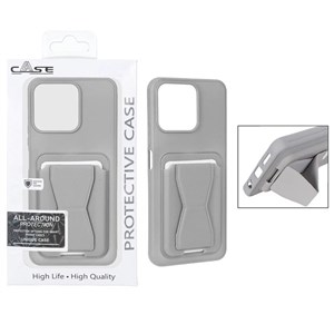 قاب گوشی Honor X7C آنر اورجینال PROTECTIVE CASE چرمی جاکارتی استندشو مگنتی طوسی کد 181177