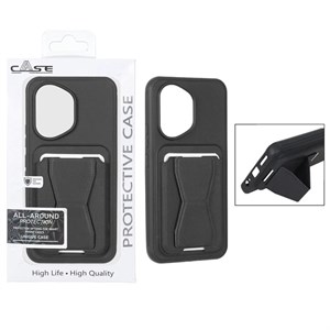 قاب گوشی Honor 400 آنر اورجینال PROTECTIVE CASE چرمی جاکارتی استندشو مگنتی مشکی کد 181182