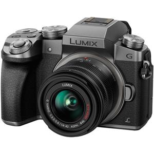 Panasonic Lumix DMC-G7 4K Wi-Fi Digital Camera & 14-42mm Lens (Silver) with 32GB Card + Battery + Charger + Case + Flash + Tripod + Kit 