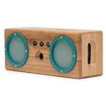 Otis & Eleanor Bongo Bamboo Retro Bluetooth Speakers - Portable Wireless Handcrafted Wood Speaker for Travel, Home, Outdoors | Dual Passive Subwoofer, 15 Hour Battery - Vintage Green