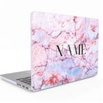 Personalised Glamorous Pink Purple Marble Personal Custom Text Name Initials Cotton Candy MacBook Pro 13 Inch Case Retina Display NO CD-ROM Model: A1502 / A1425 Release 2012-2015, Hard Case Cover