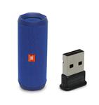 JBL Flip 4 Waterproof Portable Bluetooth Speaker, Blue, Bundle with USB 2.0 Bluetooth Adapter (USB-BT4LE)