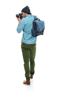 Unisex Lightweight Multi Pockets Canvas Small Day Bag School Backpack Vintage Travel Hiking Rucksack for Men/Women Daypack