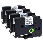 Label KINGDOM 4 Pack Compatible Brother P-touch TZ TZe TZe-231 TZ-231 Label Tape for PT-D210 PT-H100 PTD400AD PT-P700 PTD600 PT-1230PC Labeler, 12mm (1/2 Inch) x 8m (26.2 ft) Laminated, Black on White