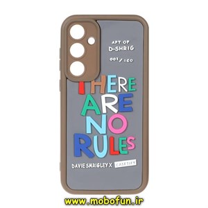 قاب گوشی Galaxy A55 سامسونگ سیلیکونی Solid برجسته محافظ لنزدار طرح THERE ARE NO RULES کد E40-171120