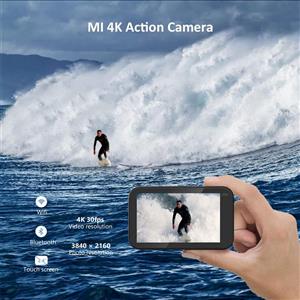 MI Xiaomi 4K Action Camera, Mi Mijia 2.4” Touchscreen WiFi IP67 Waterproof Sports Cam with Sony Image Senor, 145° Wide Angle 4K/30fps 1080P/100fps Video Raw Image 