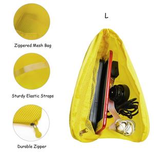Travel Universal Organizer Bag / Electronics Accessories Case Packing Storage Bag, Multifunctional Shockproof Makeup Pouch, Gadget Bag, Data Cable Travel Case With Mesh (Size L, Yellow) - Happy Hours 