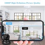 Dericam 1080P Home Security Camera, WiFi Camera,Full HD 30fps Real time with an Additional 5dBi Powerful Antenna, Pan/Tilt Control, 4X Digital Zoom, Night Vision, 1080-P2, Black