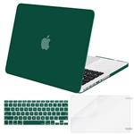 MOSISO Case Only Compatible Older Version MacBook Pro 15 inch Model A1398 with Retina Display (2015 - end 2012 Release), Plastic Hard Shell & Keyboard Cover & Screen Protector, Peacock Green