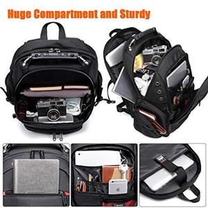 Large Laptop Backpack 17 inch Durable XL Heavy Duty Travel TSA Friendly Water Resistant College Rucksack Bag with USB Charging Port Computer Backpacks Anti Theft Business 