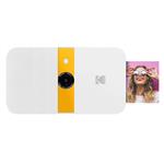 KODAK Smile Instant Print Digital Camera – Slide-Open 10MP Camera w/2x3 Zink Paper, Screen, Fixed Focus, Auto Flash & Photo Editing – White/Yellow