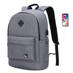 Laptop Backpack, Travel Computer Backpack with USB Charging Port for Men Women, Durable School Student Bookbag, Water-Resistant Rucksack Laptop Bag for 15.6 Inch Computer/Notebook / Laptop (Grey)