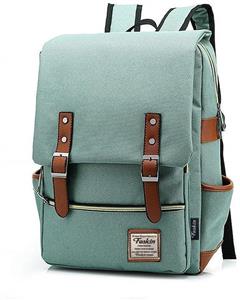 Unisex Professional Slim Business Laptop Backpack, Feskin Fashion Casual Durable Travel Rucksack Daypack (Waterproof Dustproof) with Tear Resistant Design for Macbook, Tablet Light Green 