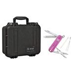 Pelican 1400 Watertight Hard Case with Foam Insert Black Victorinox Swiss Army Classic SD Pocket Knife, Translucent Pink 