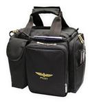 Design 4 Pilots Brand Pilot Bag Cross Country Flight Bag, Aviation Bag, Black