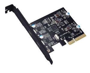 PCI-E PCI Express 4X to USB 3.1 Gen 2 (10 Gbps) 2-Port Type C Expansion Card Asmedia Chipset for Windows 7 /8/8.1/10/Linux Kernel (2XType C) 