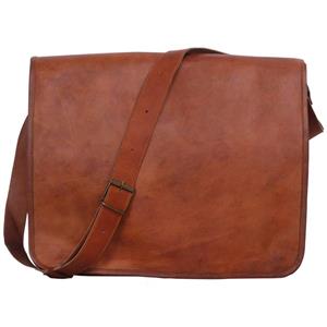 Komal's Passion Leather Vintage Mens 16 Inch Leather Laptop Messenger Pro Satchel Men's Bag