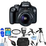 Canon EOS 4000D / Rebel T100 with EF-S 18-55mm f/3.5-5.6 III PRO Bundle with 32GB SD, Flash, Tripods, Gadget Bag, HDMI Cable + More [International Version]