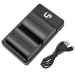 LP LP-E6 LP E6N Battery Charger Set, 2-Pack Battery&Dual Charger Compatible with Canon EOS 5D Mark II, 5D Mark III, 5D Mark IV, 5DS, 5DS R, 6D, 6D Mark II, 7D, 7D Mark II, 60D, 60DA, 70D, 80D, R&More