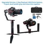 Feiyutech a2000 Upgraded Dual Grip Handle Kit for DSLR Camera, Foldable Handle,Compatible with Nikon/Sony/Canon Series Camera and Lens, 2.5KG Payload, Damping Sliding Arm Including Tripod