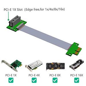 PCI-e PCI Express 36PIN 1X extender Extension cable with Gold-plated connector 