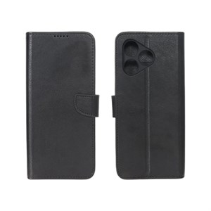 کیف گوشی Honor 400 آنر مگنتی طرح چرم کتابی محافظ لنزدار مشکی کد 99993