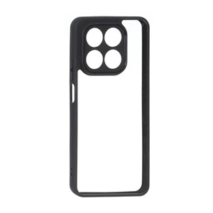 قاب گوشی Honor X7D آنر پشت طلقی شفاف دور سیلیکونی مشکی کد 180076